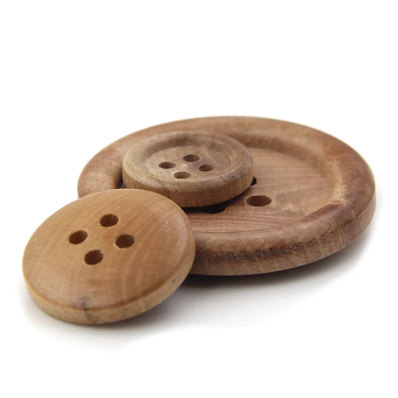 10 pieces/set 4 holes round natural wood buttons for costume sweater sewing vintage decoration diy accessories flatback button