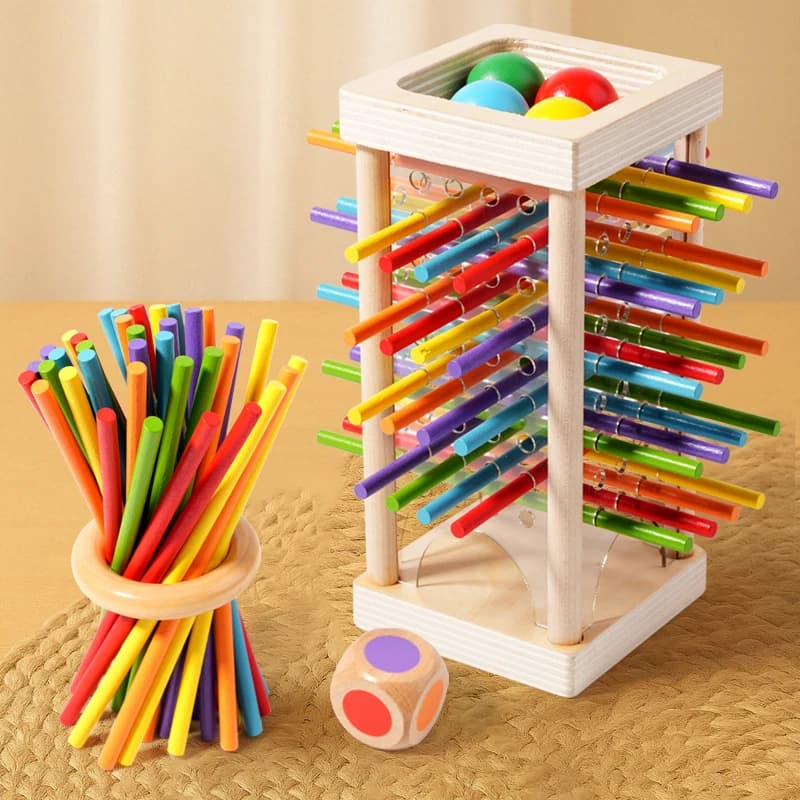 Bambino Montessori Abilità motorie sensoriali fini Giocattolo Colore Apprendimento cognitivo Conteggio bastoncini Gioco educativo Bambini Equilibrio Giocattoli di legno