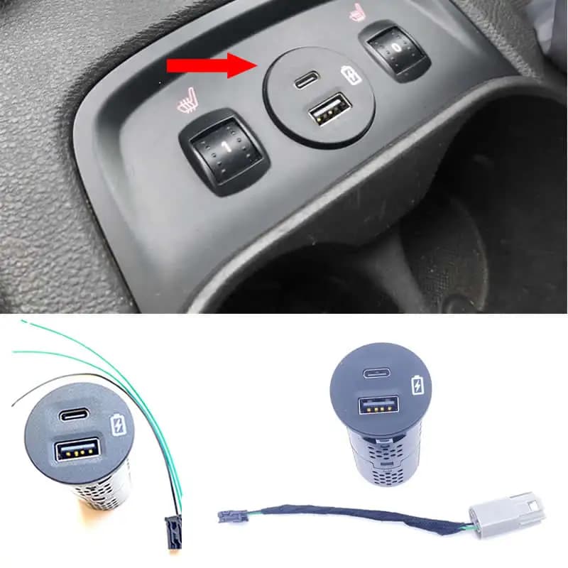 Originale Per Ford Focus ESCAPE SE SUV Tipo-C + USB Dual Media HUB Box Modulo caricatore USB OEM:LU5T-19J211-AA