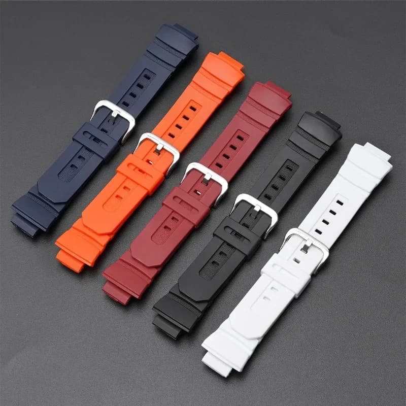 Cinturino per orologio in resina nera per Casio G-SHOCK AW-591 AW-590 AWG-M100 101 G-7700 G-7710 cinturino sportivo in gomma impermeabile da uomo