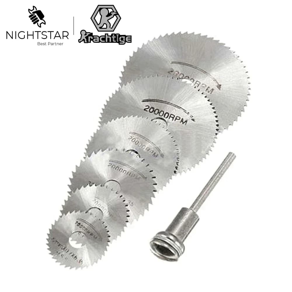 7 pezzi Mini HSS lama per sega circolare utensile rotante per taglierina per metallo Dremel utensile elettrico dischi da taglio per legno set di trapani