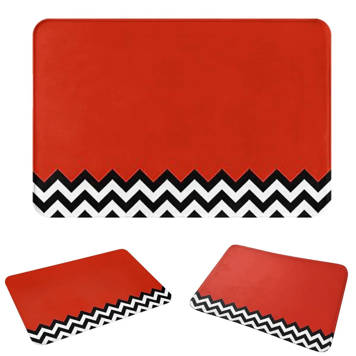 Black Lodge Twin Peaks Inspired Graphic Non-slip Doormat Floor Mat Absorbent Mat Carpet Rug for Kitchen Entrance Home Bedroom