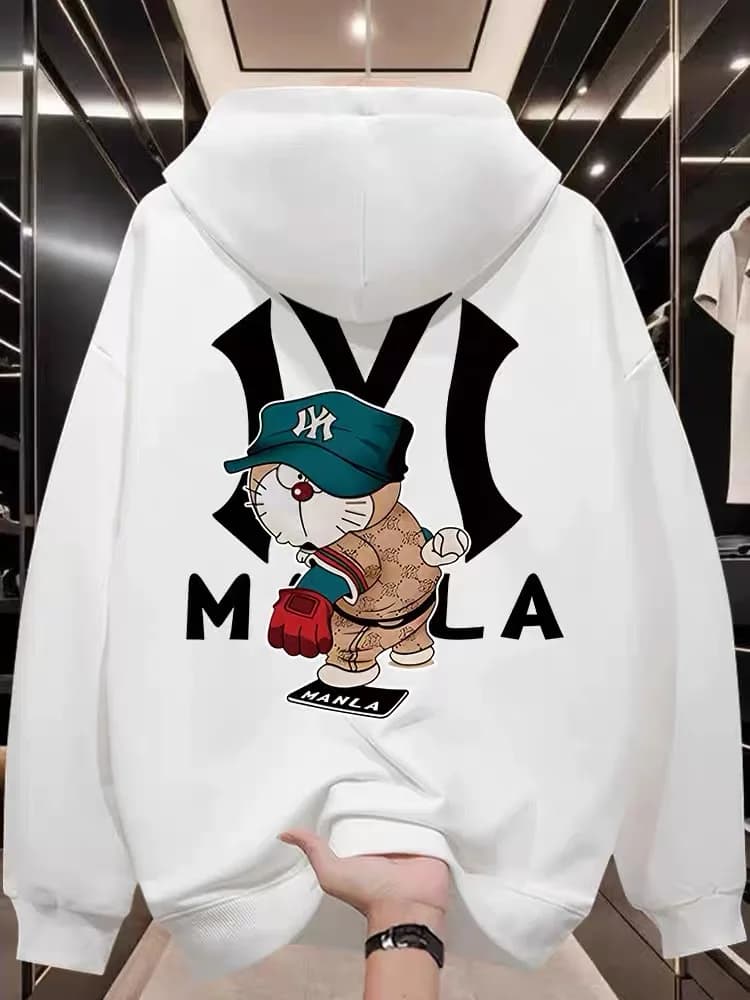 Felpa con cappuccio da uomo alla moda giapponese autunno e inverno felpa pullover calda allentata moda casual per uomo e donna adulta