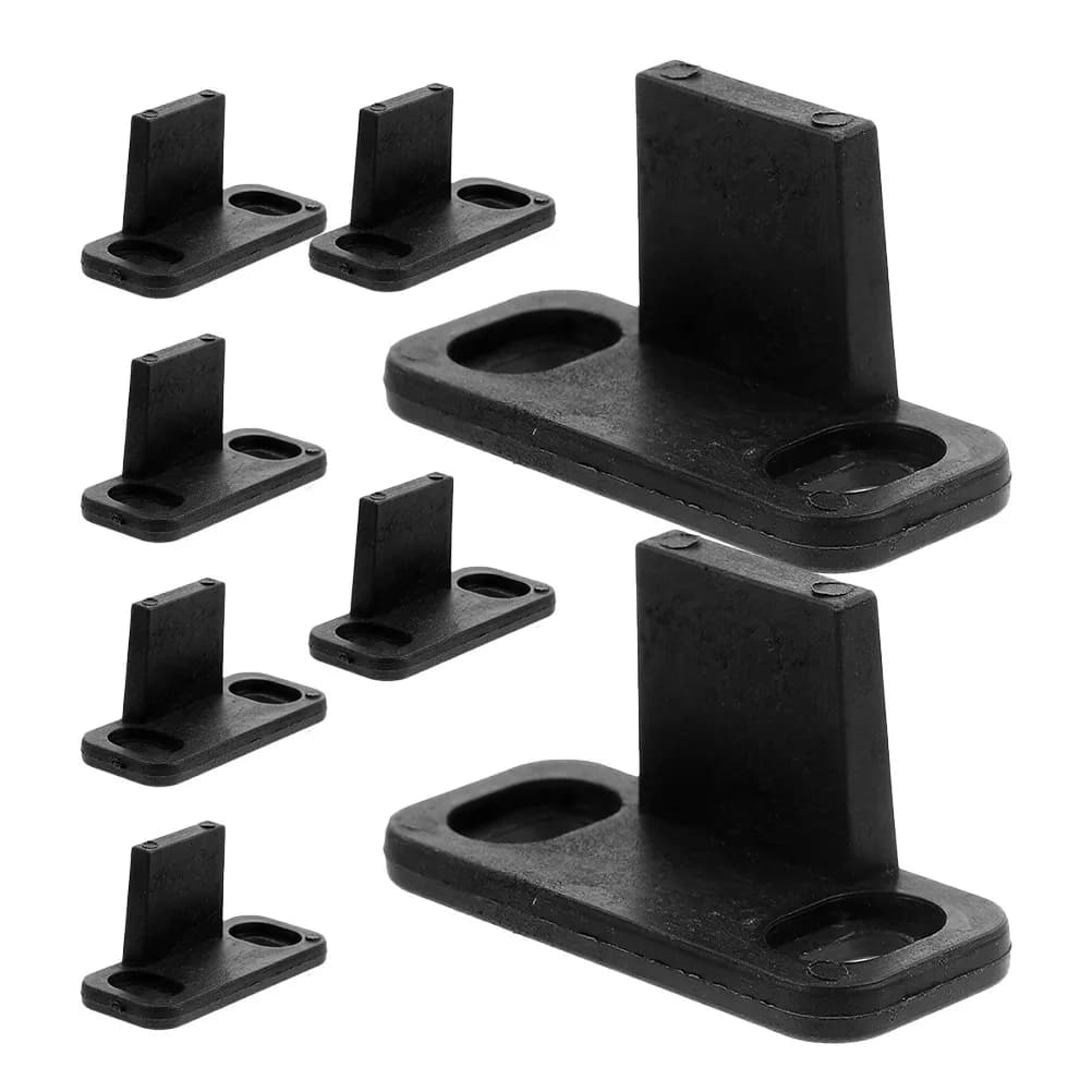 8pcs Sliding Door Floor Guide For Barn Wardrobe Pocket Doors Bottom Track Hardware Smooth Glide Anti-Shake Door Stopper