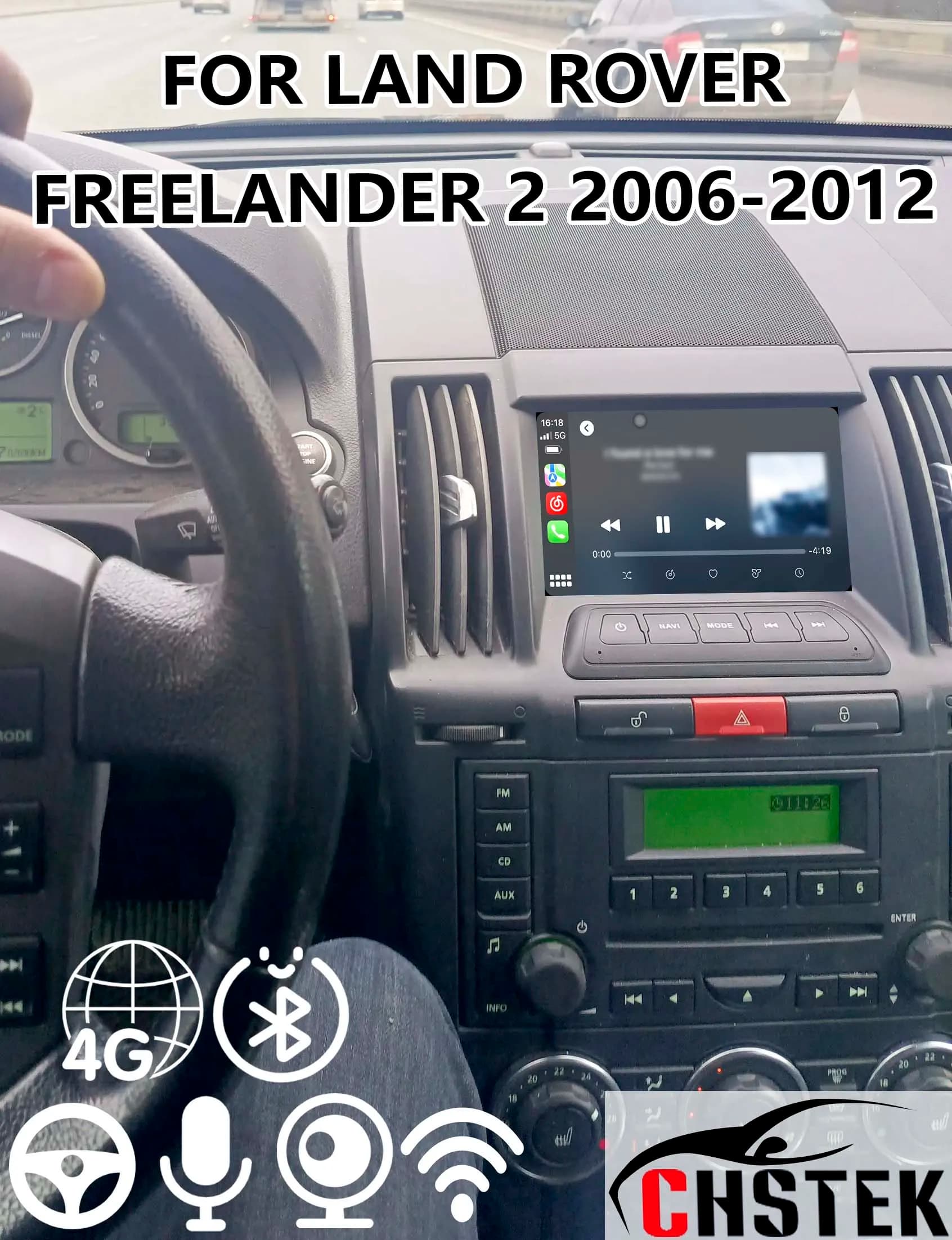 CHSTEK Car HEAD For Land Rover Freelander 2 2006-2015 Upgrade Models Wireless Carplay Navigation Bluetooth 4G GPS WIFI Auto Swap