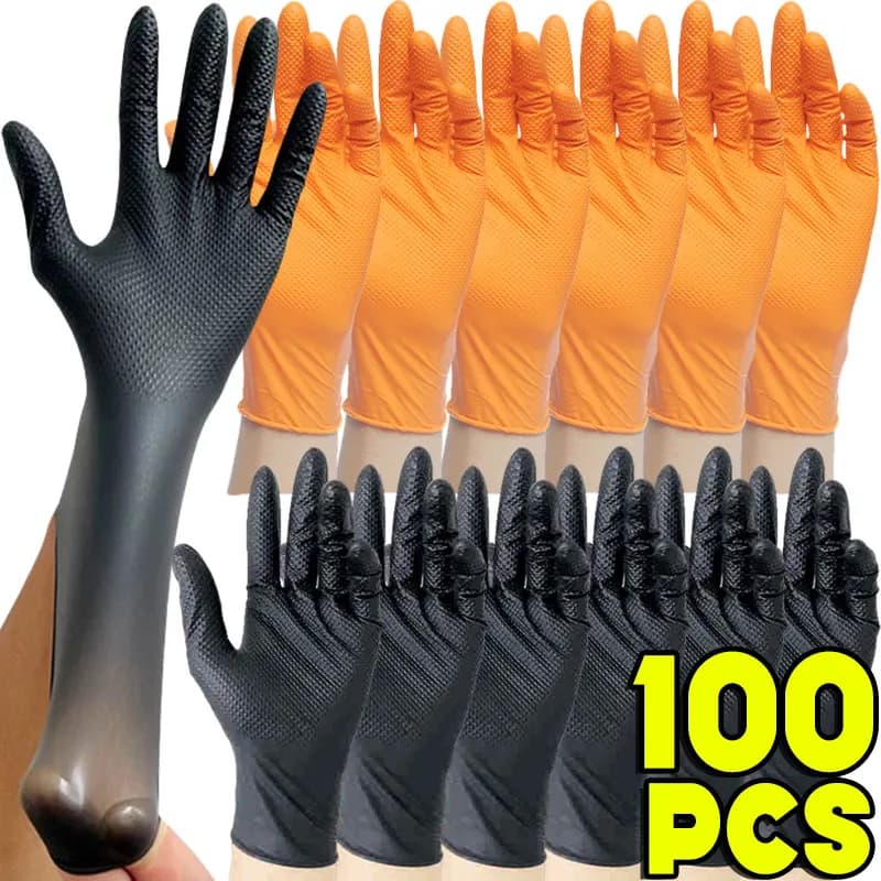 Guanti in nitrile spessi e resistenti Guanti monouso da giardino extra meccanico da 8 ml con impugnatura strutturata Guanti da lavoro di sicurezza antiscivolo