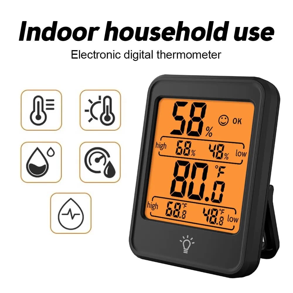 Digital hygrometer LCD ambient thermometer with portable magnet support office home Monitor temperature thermometer hygrometer