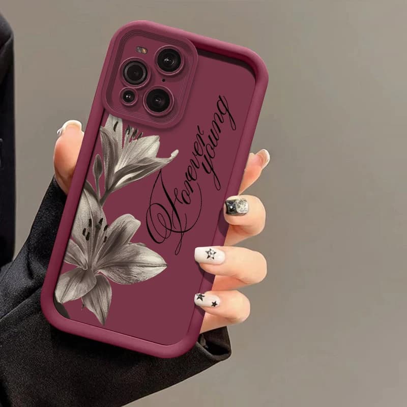 Soft Silicone Phone Case For Motorola Moto G100 E40 E32 E14 E13 G05 G85 G14 G06 G56 G86 Lily Flower Pattern Shockproof Cover