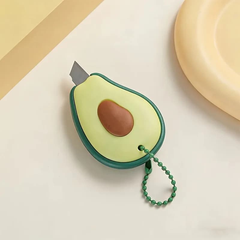Cartoon mini avocado utility knife, portable and convenient, suitable for home, office or DIY projects, back-to-school season