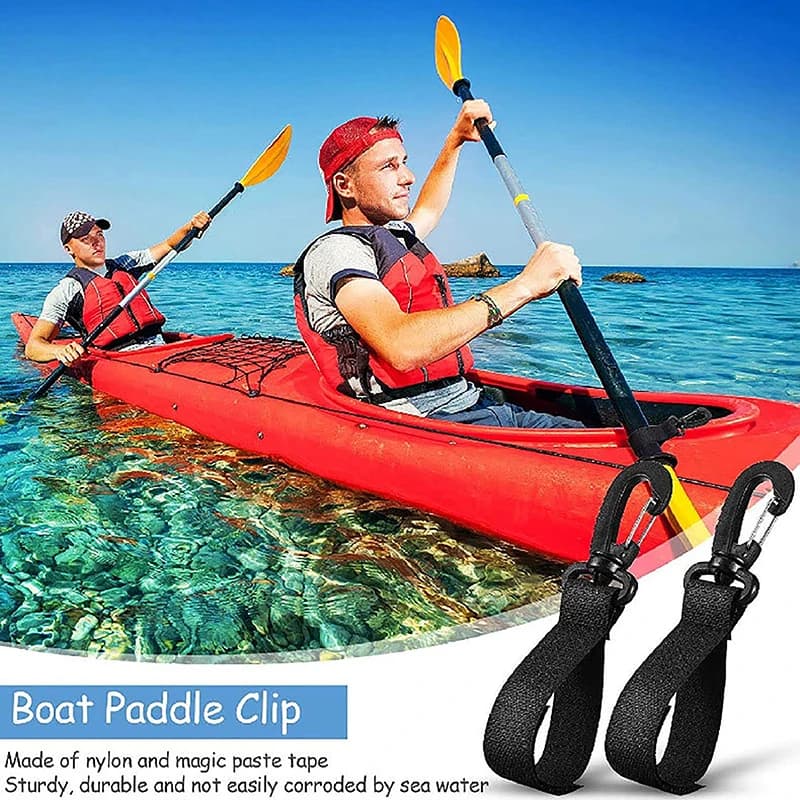 2 Pcs Double Pack Kayak Paddle Magic Buckle Strap Clip For Sup Paddle Board Inflatable Paddle Outdoor Rowing Surf Boat Buckle