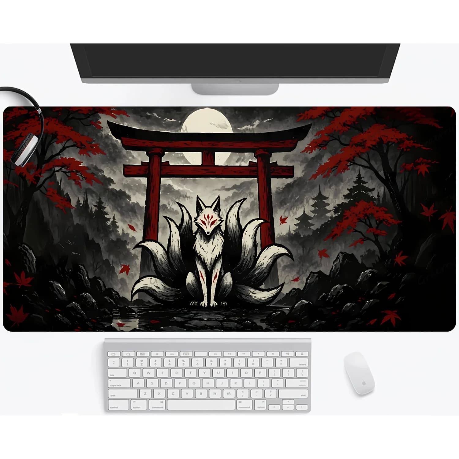 Tappetino da Scrivania Comfort, Mousepad per Gaming, Superficie in Tessuto Liscio, Base in Gomma Naturale per PC, Laptop, Tastiera, Setup Ufficio