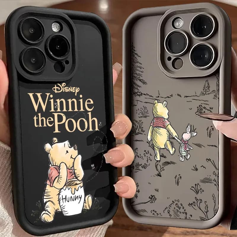 Cover in silicone Disney Winnie The Pooh per iPhone 17E 11 12 13 14 15 16 17 Pro Max Fundas 17 Air Plus 16e 13 Mini