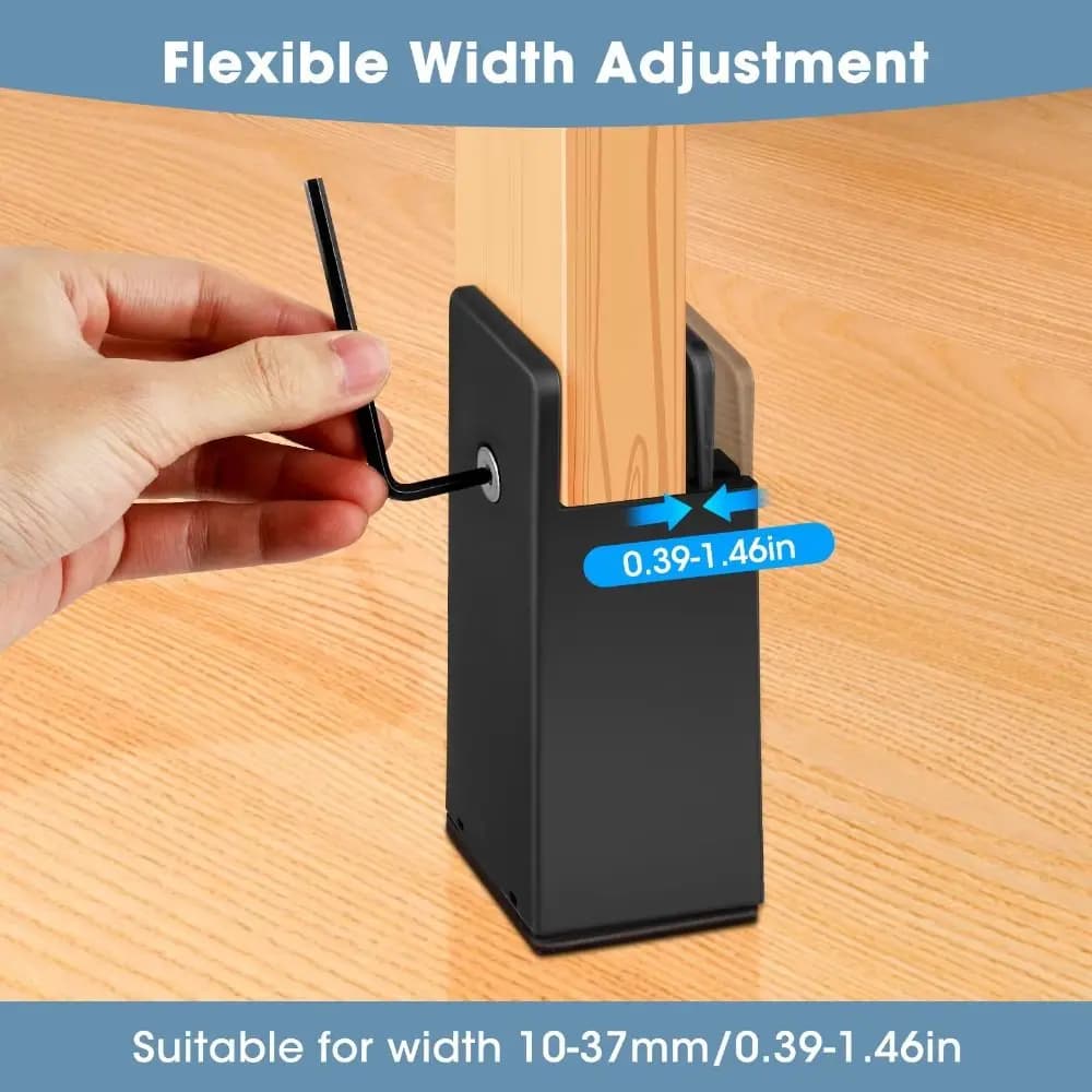 Splint-type Chair Feet Riser Screw Clamp Height-increasing Bed Leg Mat Stable Moisture-proof Base Furniture Heightening Leg Pad