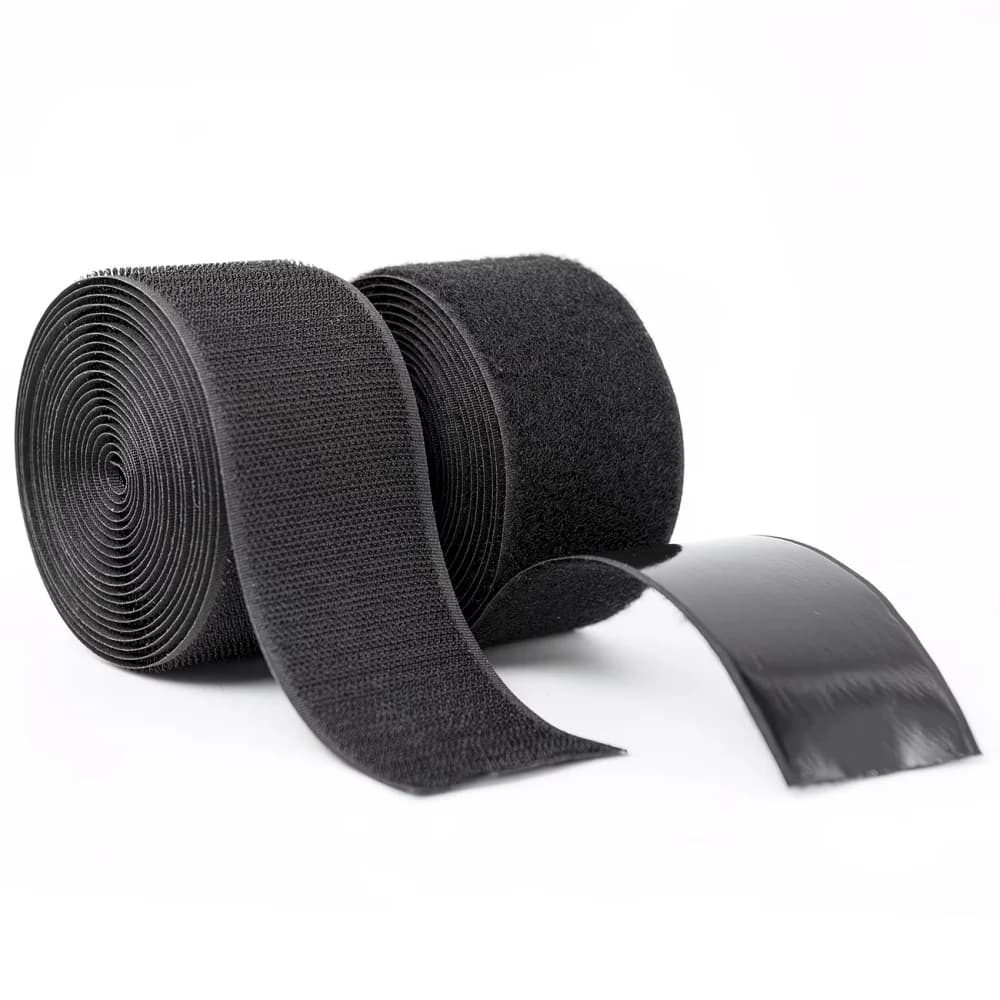 2 pezzi/1 set 10 cm x 1 m/2 m/3 metri, chiusura a strappo autoadesiva resistente, gancio e anello in nylon, nastro adesivo in tessuto