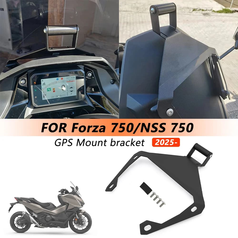Per Honda FORZA 750 NSS 750 2025- Supporto per Navigatore GPS e Telefono, Nuovo Accessorio per Moto, Barra Portaoggetti