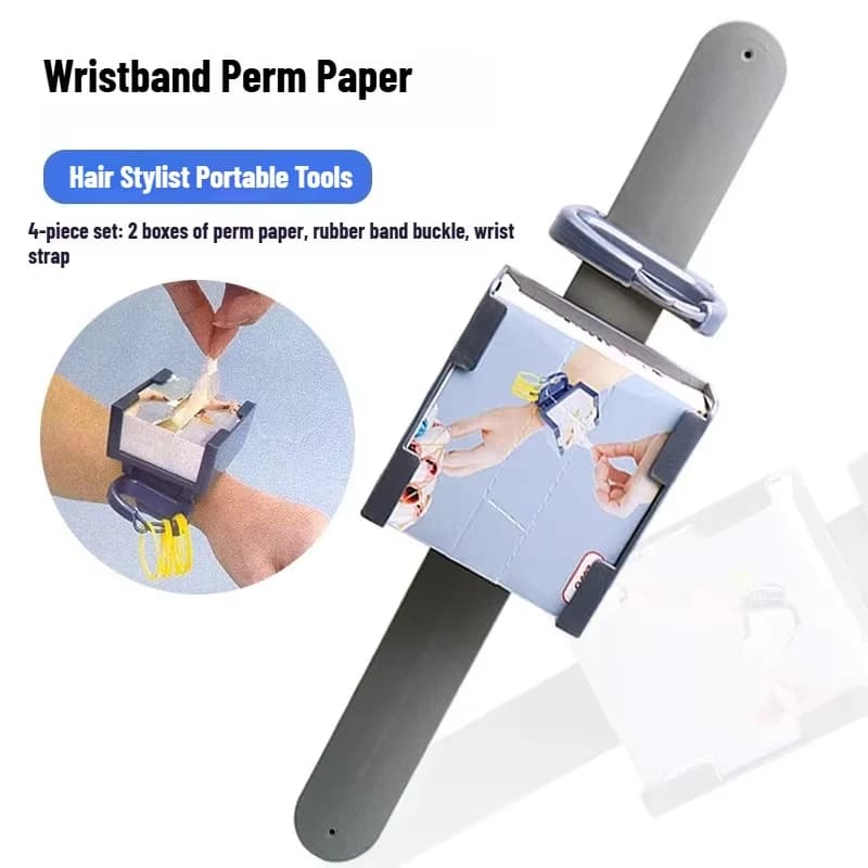 Permanent Hairdresser Set of portable wrist straps Adjustable cuff Barbiere 400 pieces Permanent paper box Set of tools for salon jewelry