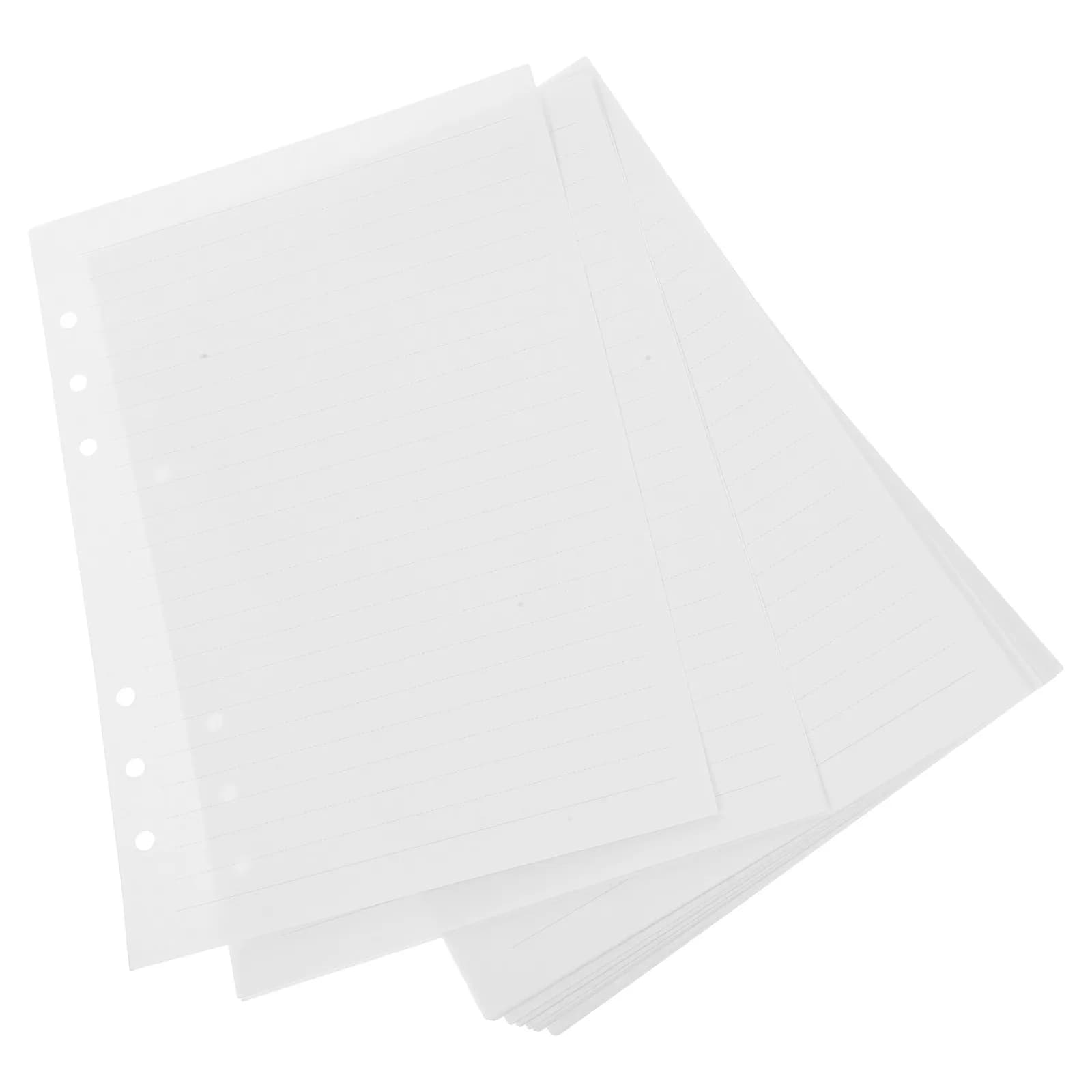 80 Fogli A5 di Carta di Ricambio per Planner, Inserti per Quaderno a Fogli Mobili, Carta Liscia e Resistente con 6 Fori per Studenti, Ufficio, Viaggi