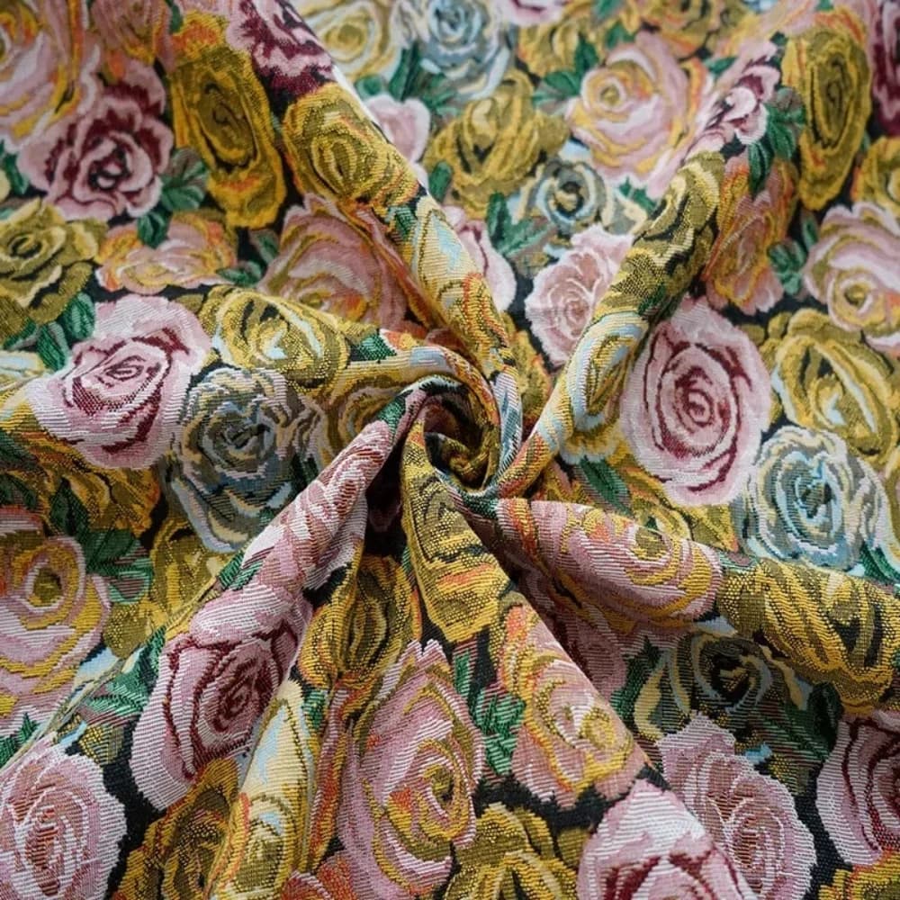Copridivano da donna in tessuto jacquard rosa tinto in filo, abito autunno inverno, cuscino rigido, moda per cucire, materiale all'ingrosso
