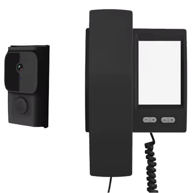 ABJI-Wireless Intercom Infrared Night Vision Doorbell 3.5-Inch IPS Screen Dialogue Door Camera Full Viewing Angle