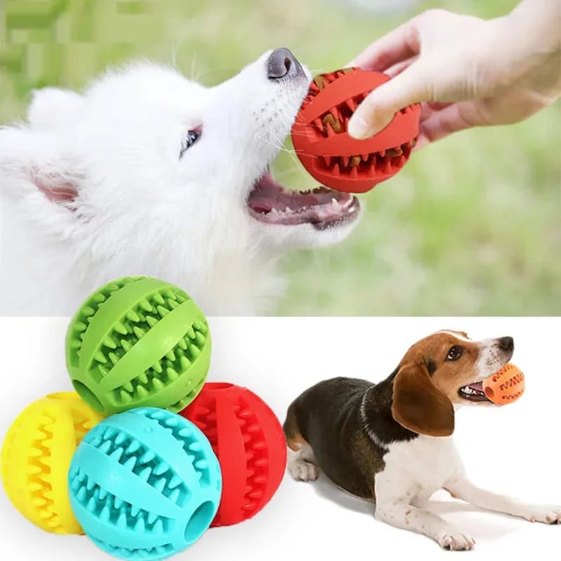 Palla Indistruttibile per Cani, Giocattolo Interattivo in Gomma Resistente per Dispensare Cibo e Pulire i Denti, per Cani di Piccola, Media e Grande Taglia