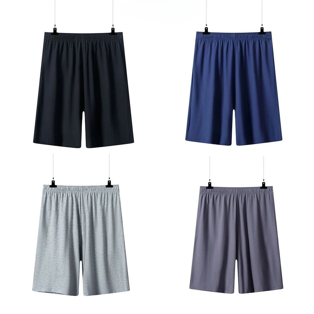 Men's Summer Cotton comfortable casual Pajamas Pants thin Man lounge pants loose men's shorts L-6XL Sleep Bottoms Dropship