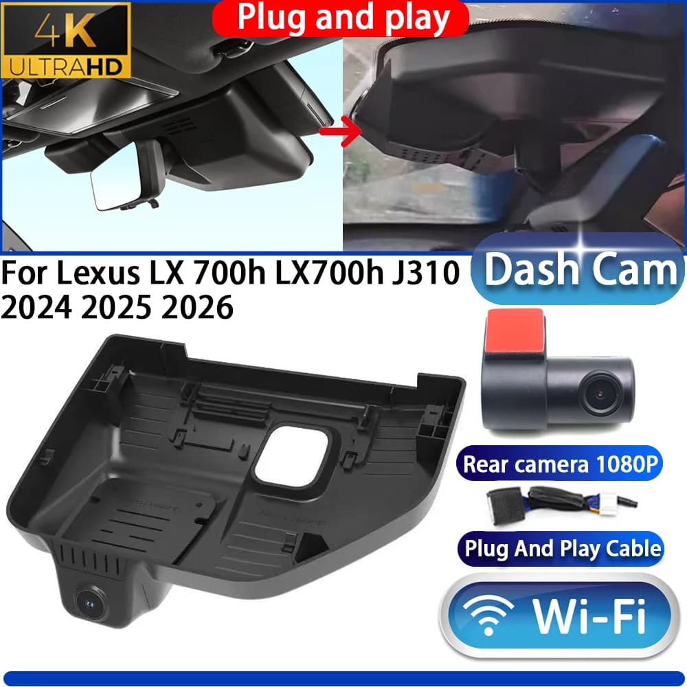 HighCity Per Lexus LX 700h LX700h J310 2024 2025 2026 Dash Cam Telecamera DVR 4K UHD 2160P Visione Notturna Plug And Play Registratore Video