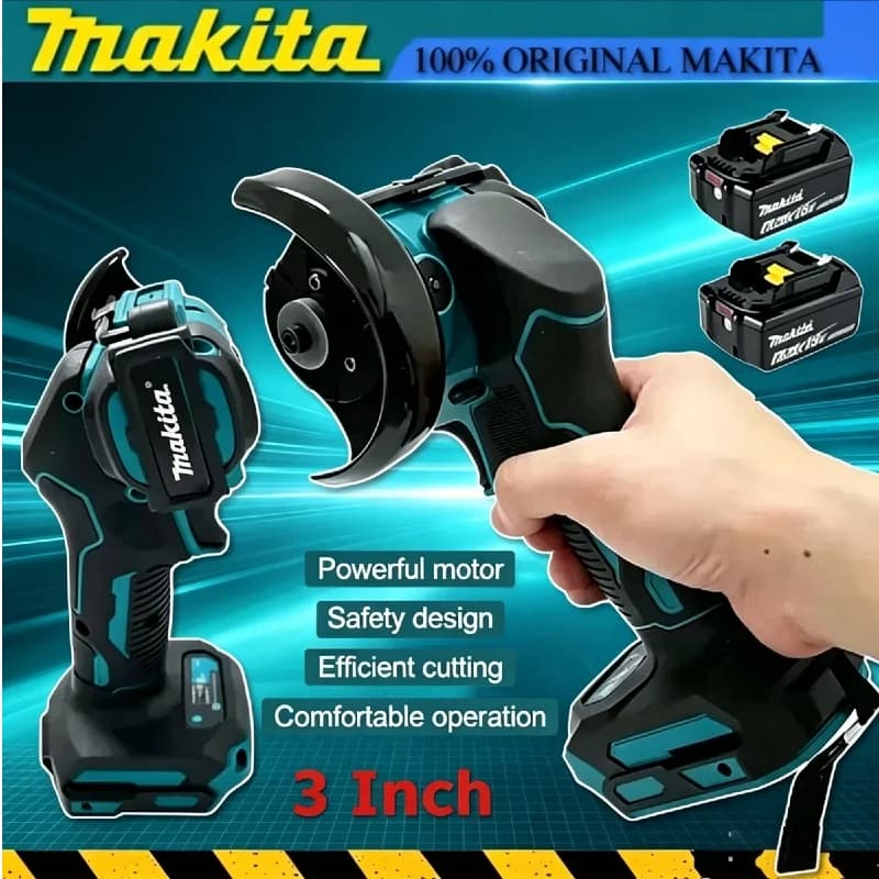 Makita Cordless Angle Grinder 3 Inch Small Electric Cut Off Circular Saw Metal Pipe Cutting Portable Power Tool