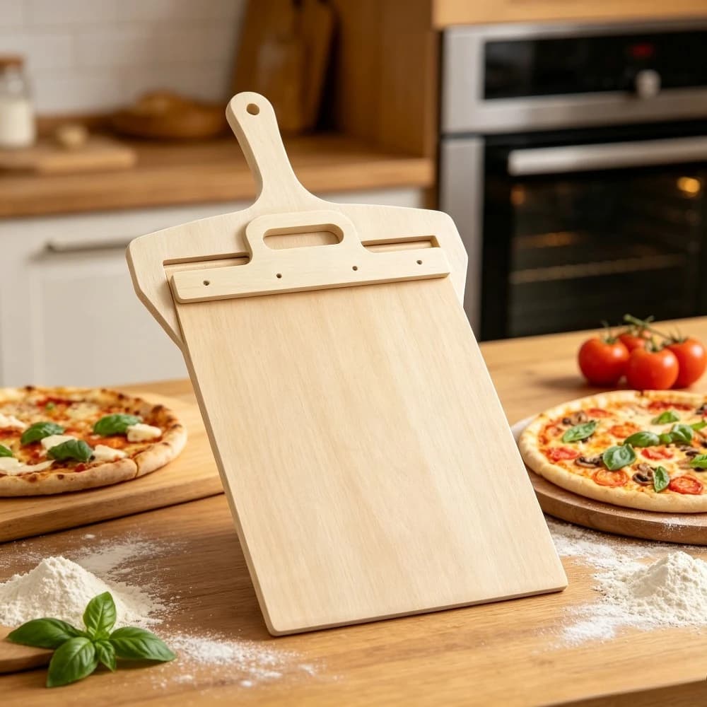 Sliding Pizza Peel Portable Pizza Shovel Paddle Non Stick Spatula with High Temperature Cloth for Baking Oven Kitchen Pizza Tool