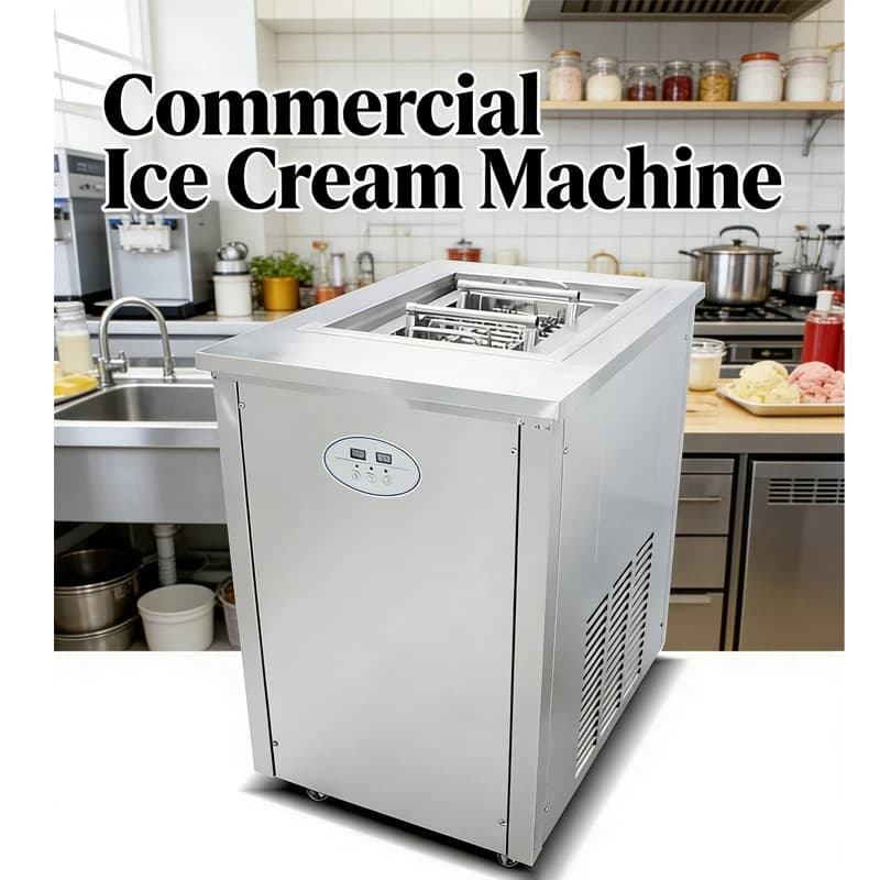 Macchina per Gelato in Acciaio Inox a Doppio Stampo, Best Seller per Gelato Fatto in Casa, Elettrodomestico da Cucina