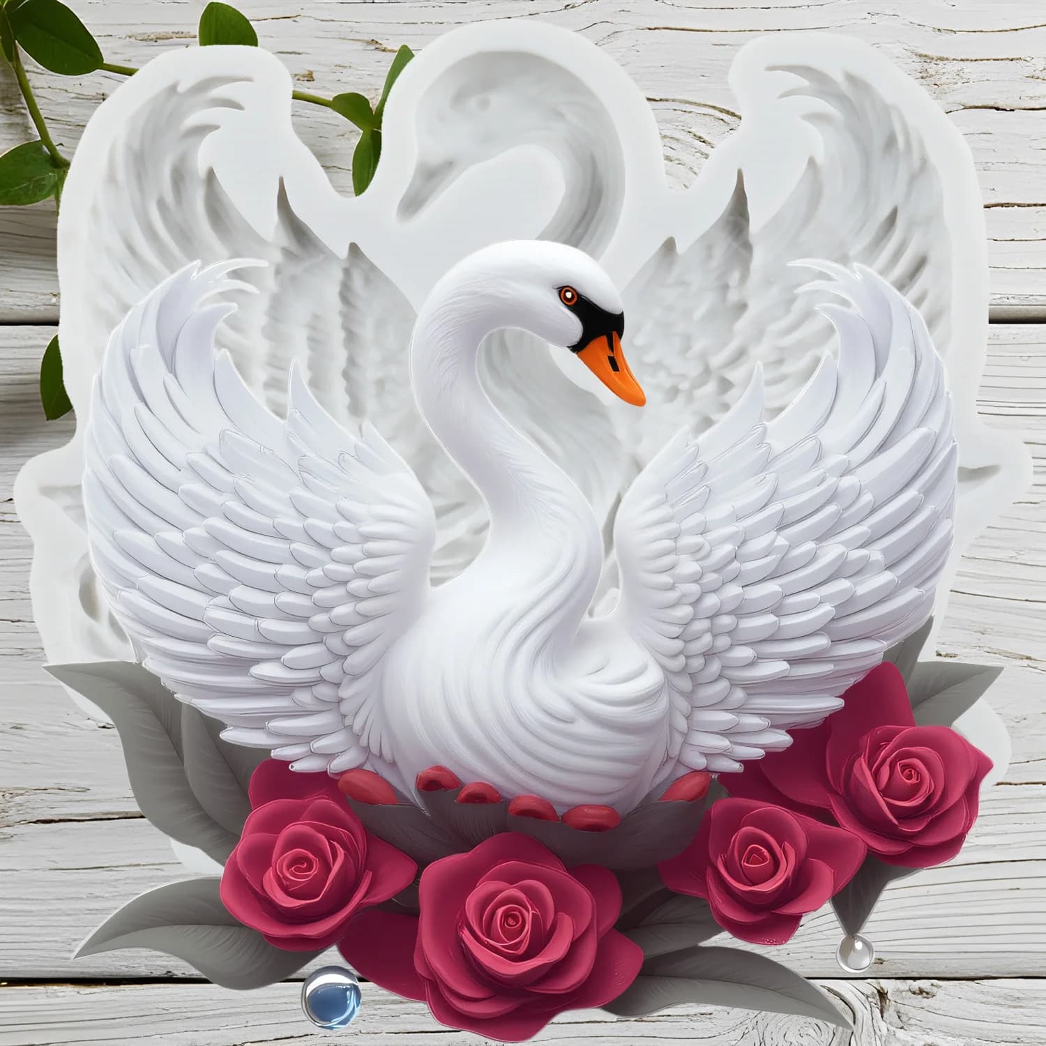 Stampi in silicone per cigno Strumenti per decorare torte fondente Cupcake Topper Cioccolato Caramelle Zucchero Artigianale Pasta di gomma Argilla polimerica