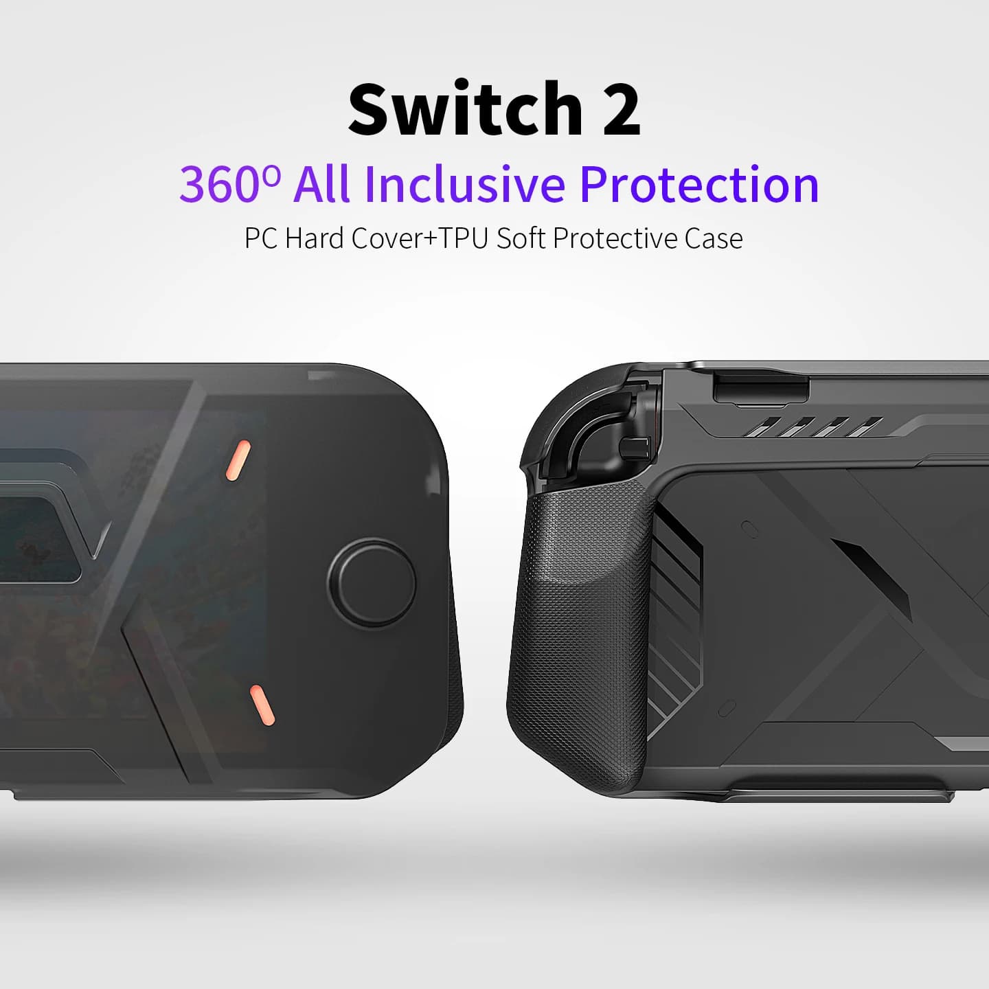 Custodia protettiva completa per Nintendo Switch 2 2025, cover anteriore staccabile + cover protettiva morbida in TPU per Switch 2
