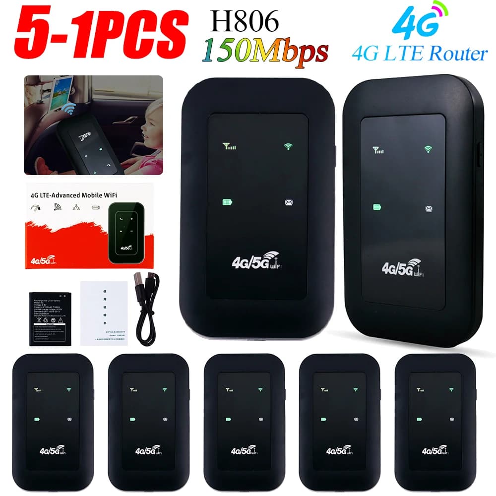 Ripetitore WiFi router H806 4G LTE con slot per scheda SIM Adattatore per espansore di rete hotspot mobile wireless da 150 Mbps Supporto 10 utenti