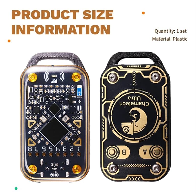 B29C-Chameleon Ultra RFID Lettore di chip intelligente Emulatore di smart card Duplicatore NFC + 2XCUID/UID Card 125K 13.56M ID IC Card Decodifica