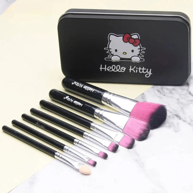 Kawaii Hello Kitty Makeup Brush Set Cute Blush Eyebrow Lip Shadow Brush Beauty Tools Girl Face Beauty Makeup Brushes
