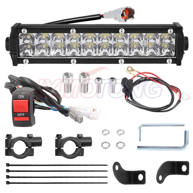 60W Motocross HA CONDOTTO LA Luce Cablaggio Plug-Play Gruppo Faro Per KLX110 CRF110 TTR110 YZ250F Dirt Bike Pitbike Manubrio