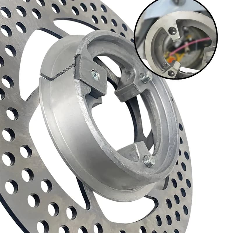 1 pz 110mm Moto Tamburo Posteriore Freno A Disco Freno 70mm Foro Conversione Anello di Serraggio Moto Scooter Elettrico E-bike Ciclomotore
