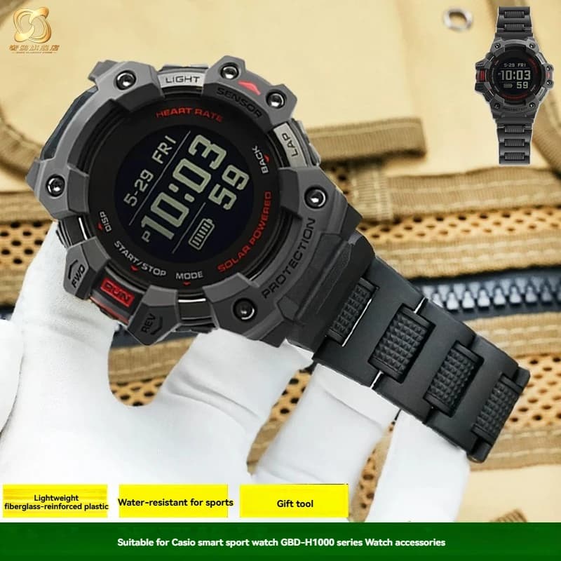For Casio Smart Sports Watch 3475 GBD-H1000 Series Modified Waterproof Lightweight Plastic Steel Watch with Accessories for Men