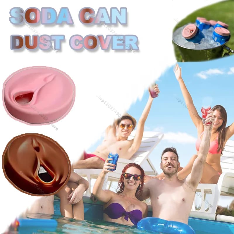 Silicone Soda Can Lids New 2 Colors Portable Easy Cleaning Reusable Jar Cap Accessories, Fit Canned Beverage Beer Juice 1/2PCS
