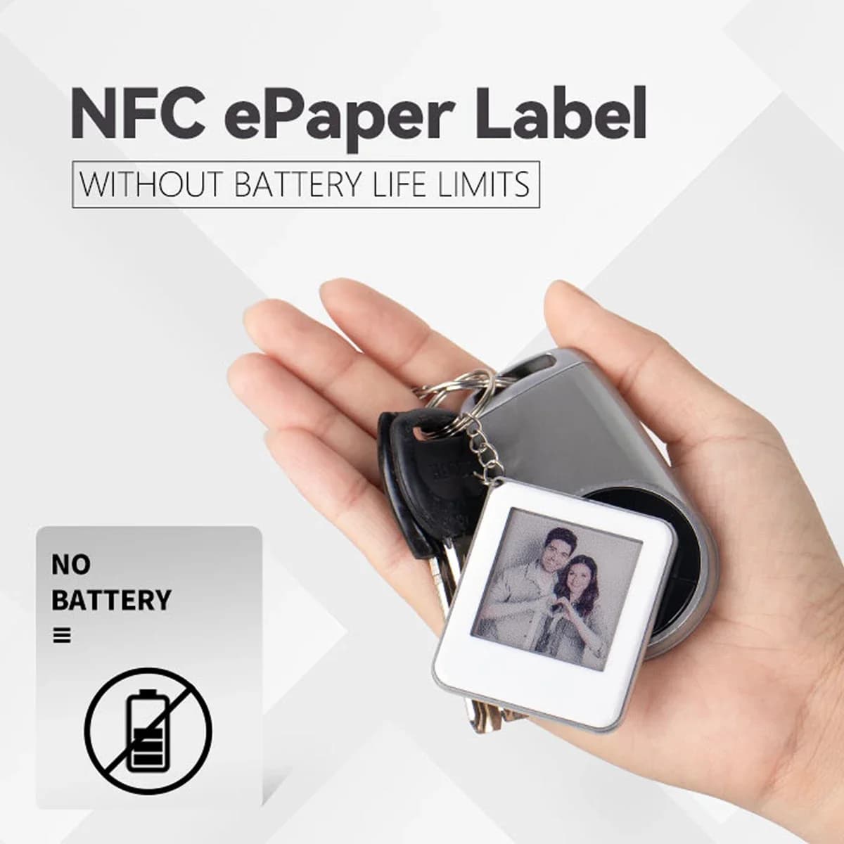 Eink Tag Batteryless NFC Label 1.54 Inch Epaper Screen Digital DIY Frame Digital Price Card Electronic Shelf Label with Electronic Ink