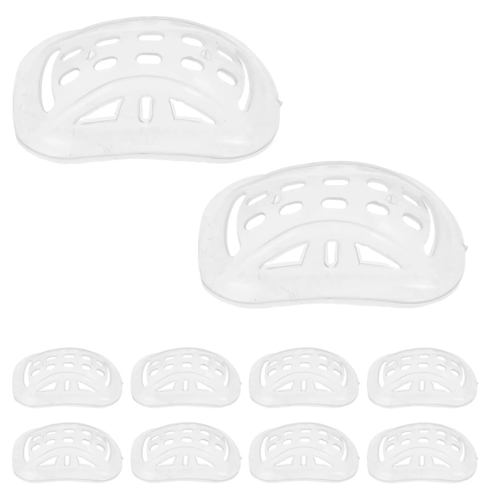 50Pcs Transparent Chin Cup Universal Motorcycle Bike Hard Hat Chin Support Pad Removable Ergonomic Jaw Cushion for Noise