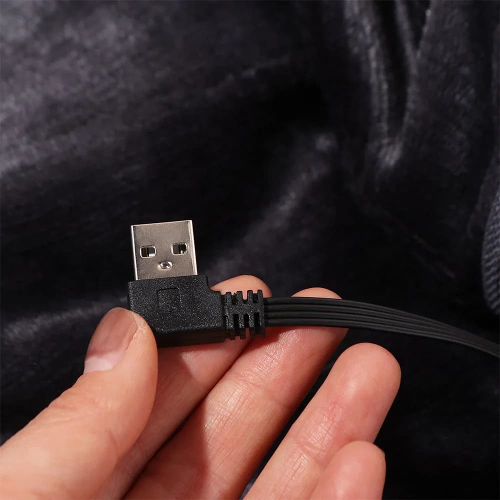 Coperta Riscaldante in Velluto Corallo con 8 Aree Riscaldate, 3 Livelli di Calore, Sciarpa Riscaldante USB, Design Indossabile, Coperta Elettrica Portatile per Uso Domestico