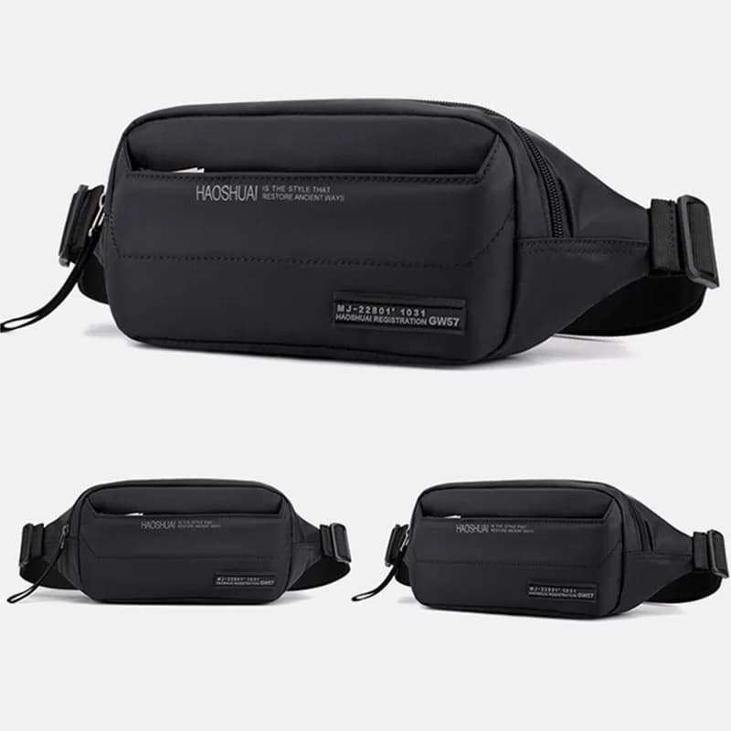 Marsupio da uomo Marsupio per anca Marsupio per soldi Multi-tasca Viaggio Escursionismo Sport Moda Nylon Maschile Sling Marsupio da cintura