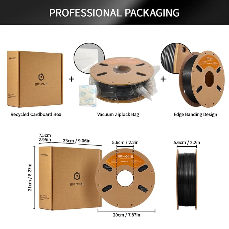 ERYONE 1KG Standard PLA Filament – Best-selling items 1.75mm 3D Print,No Tangling Easy Print Fit Most FDM 3D Printers