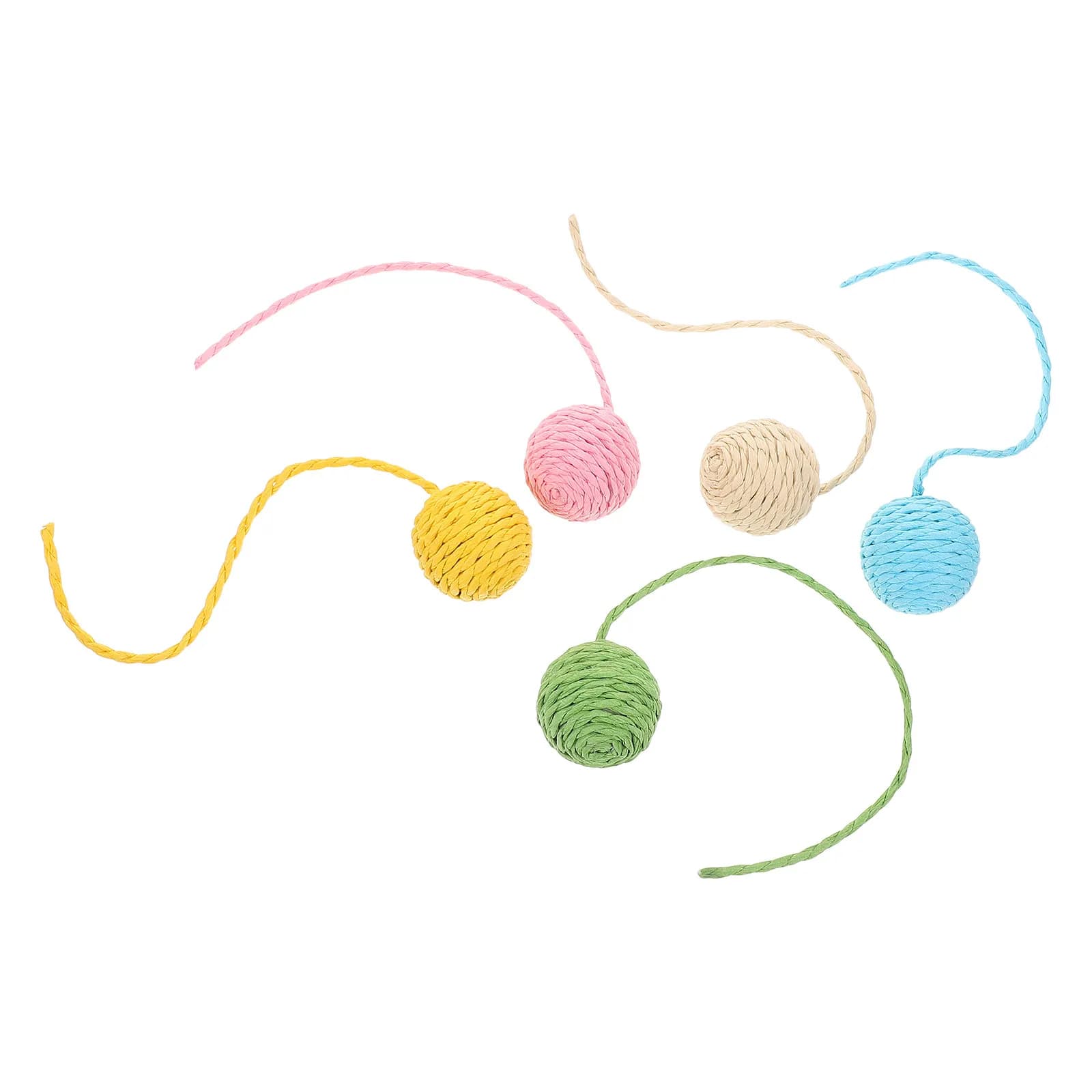 5 Pezzi Palline di Ricambio per Tiragraffi per Gatti, Corda in Sisal per Coda, Parti di Ricambio Interattive per Accessori per Tiragraffi e Alberi per Gatti
