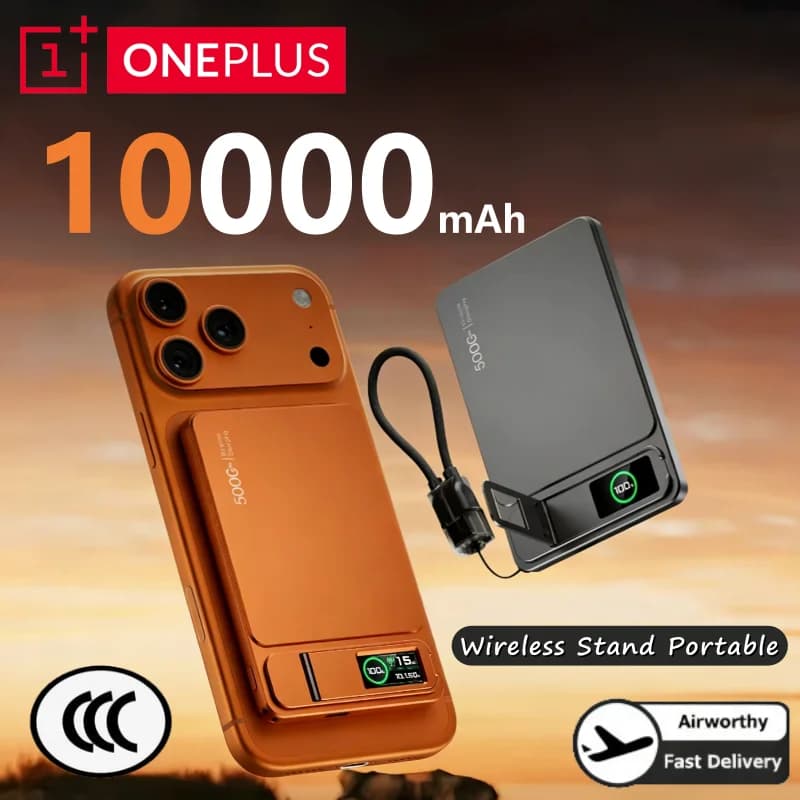 Oneplus 10000mAh Slim Power Bank magnetico 20W Ricarica rapida Supporto wireless magnetico Batteria esterna portatile per iPhone iWatch
