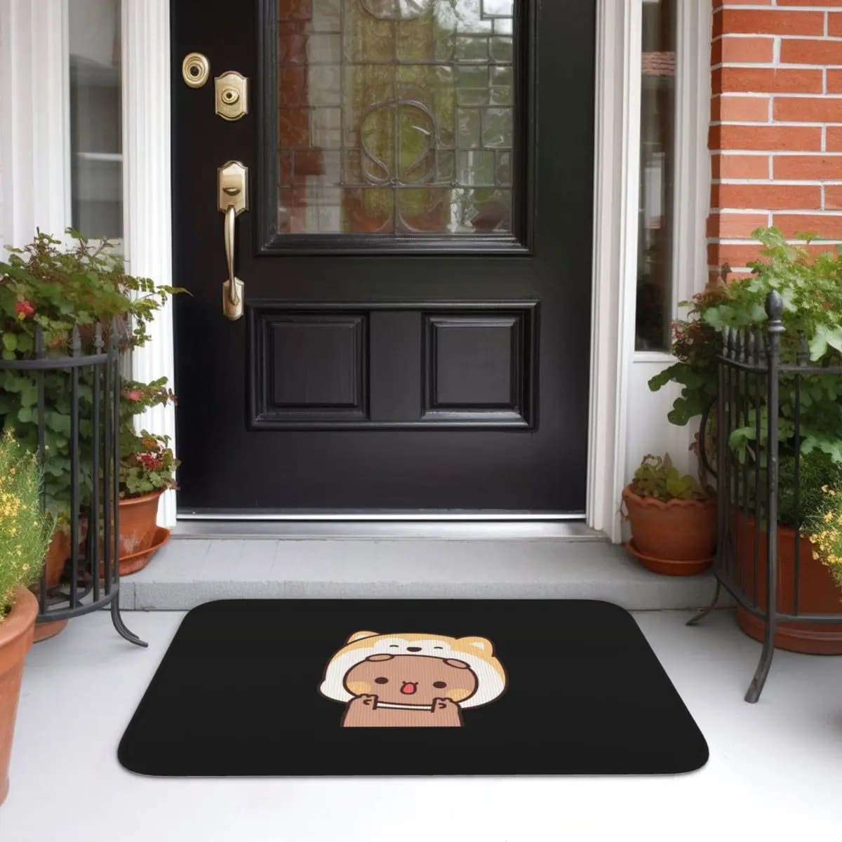 Bear And Panda Bubu Dudu kitchen mat, home entrance mat, non-slip carpet for bedroom