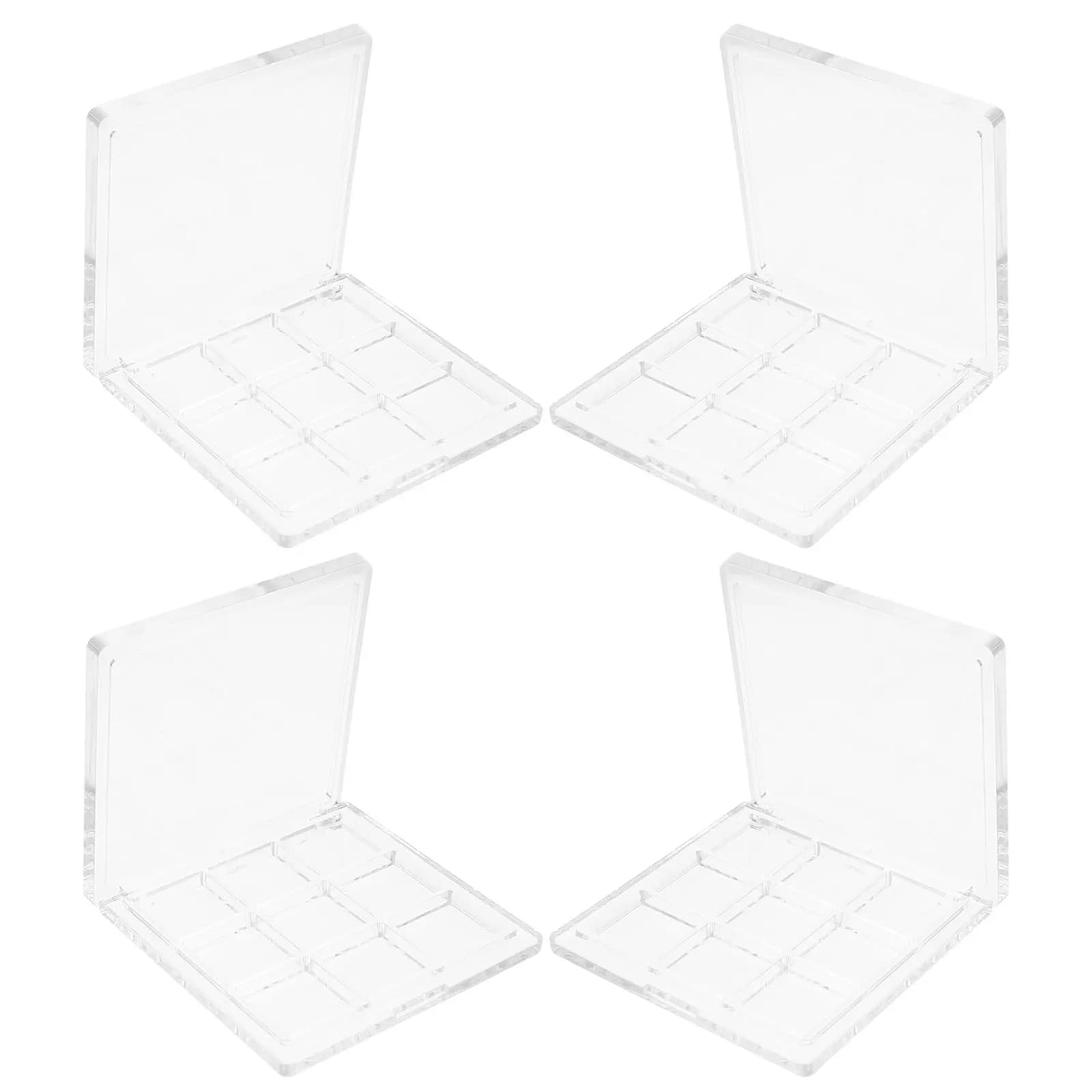 Set di 4 Contenitori Vuoti per Ombretti, Fard, Illuminante e Fondotinta, Organizer DIY per Trucco da Viaggio