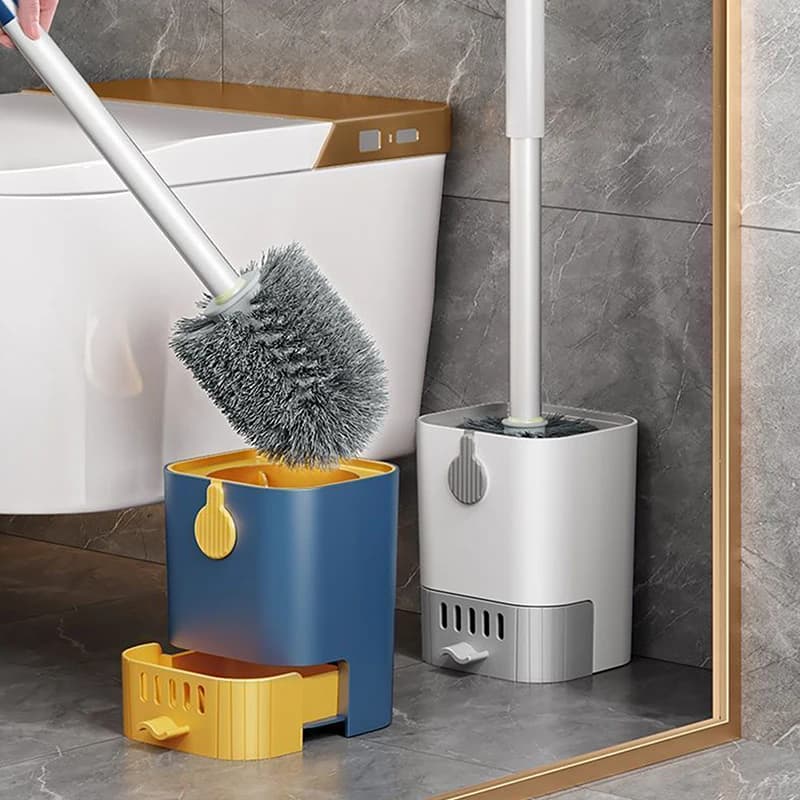 Set di spazzole multifunzionali per WC con supporto per la pulizia del bagno