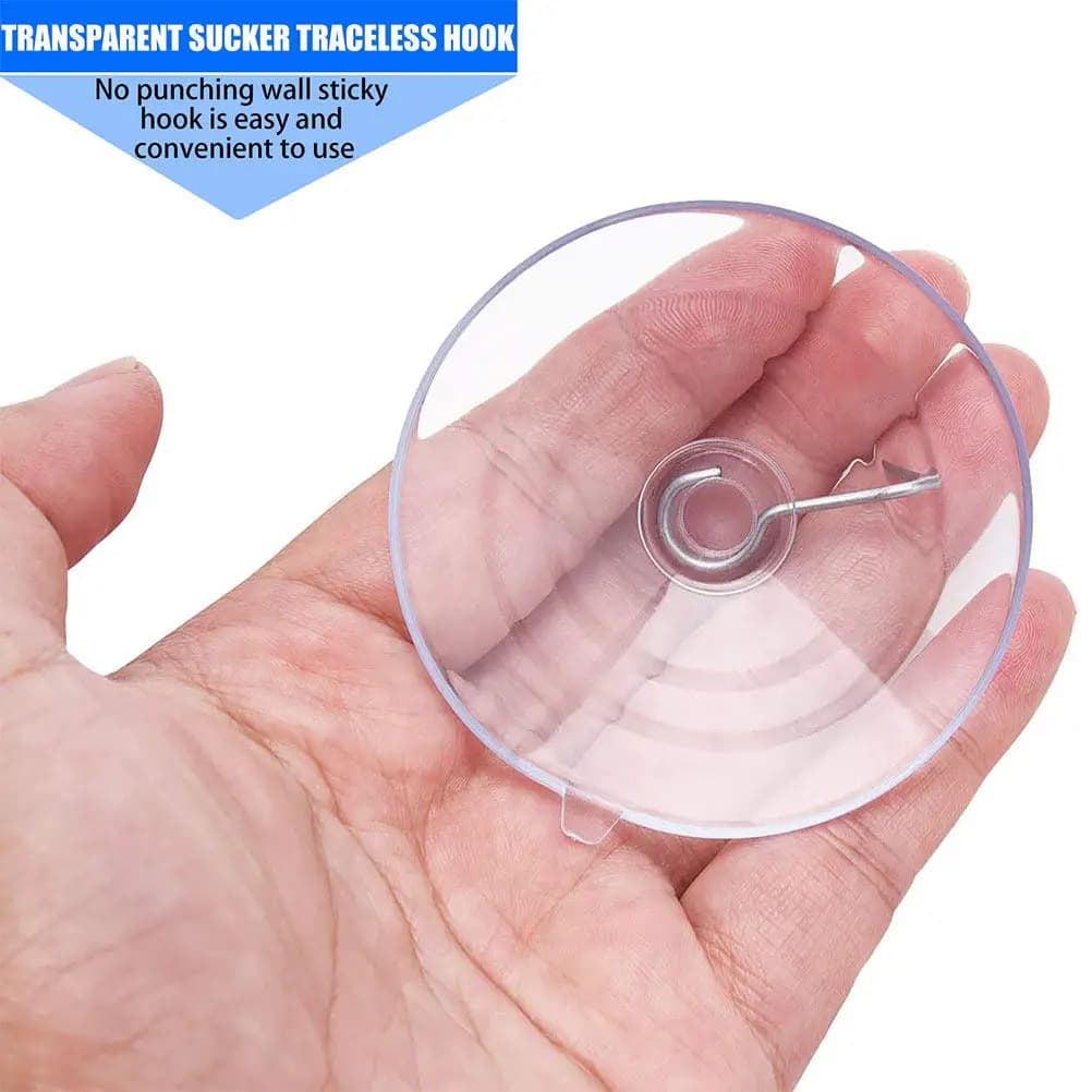 8Pcs Suction Cup Hooks Multi-Purpose Strong Sucker Hooks for Towel Robe Shower Curtain Kitchen Utensils Keys Hats Clothes