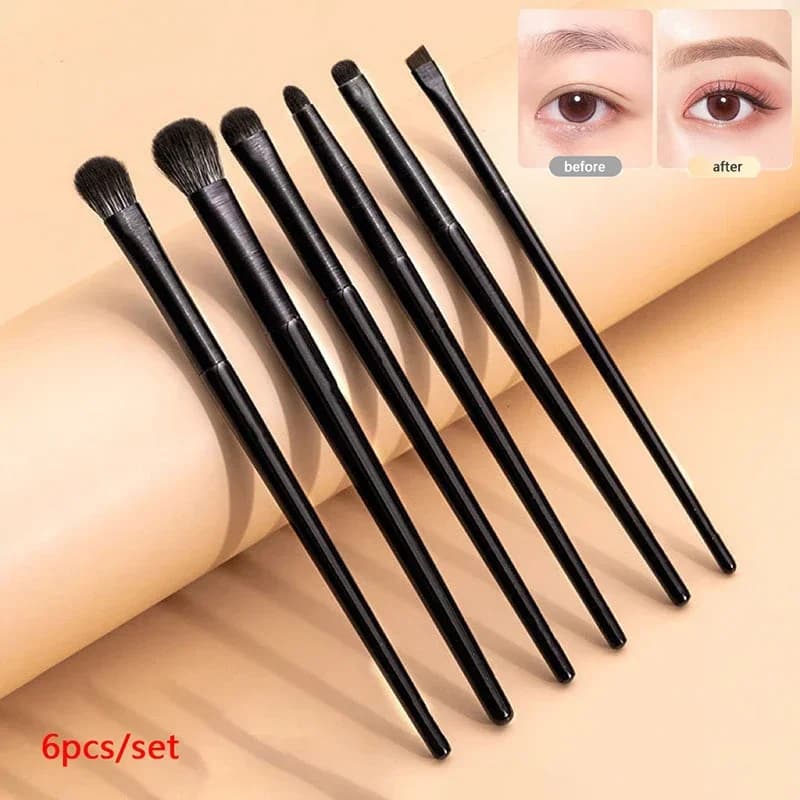 Soft Hair Shade Brush 6-piece Eye Makeup Sprinkle Sprinkled Silk Basin Eyeliner Blade Eyeliner Detail for Eye Small Makeup Brush Wholesale